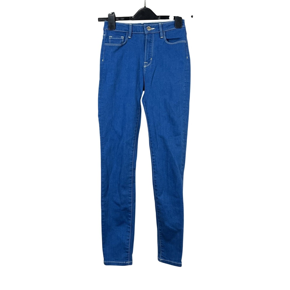 MASSIMO DUTTI Skinny Fit JEGGINGS Blue STRETCH DENIM Slim Fit MID-RISE Jeans 2